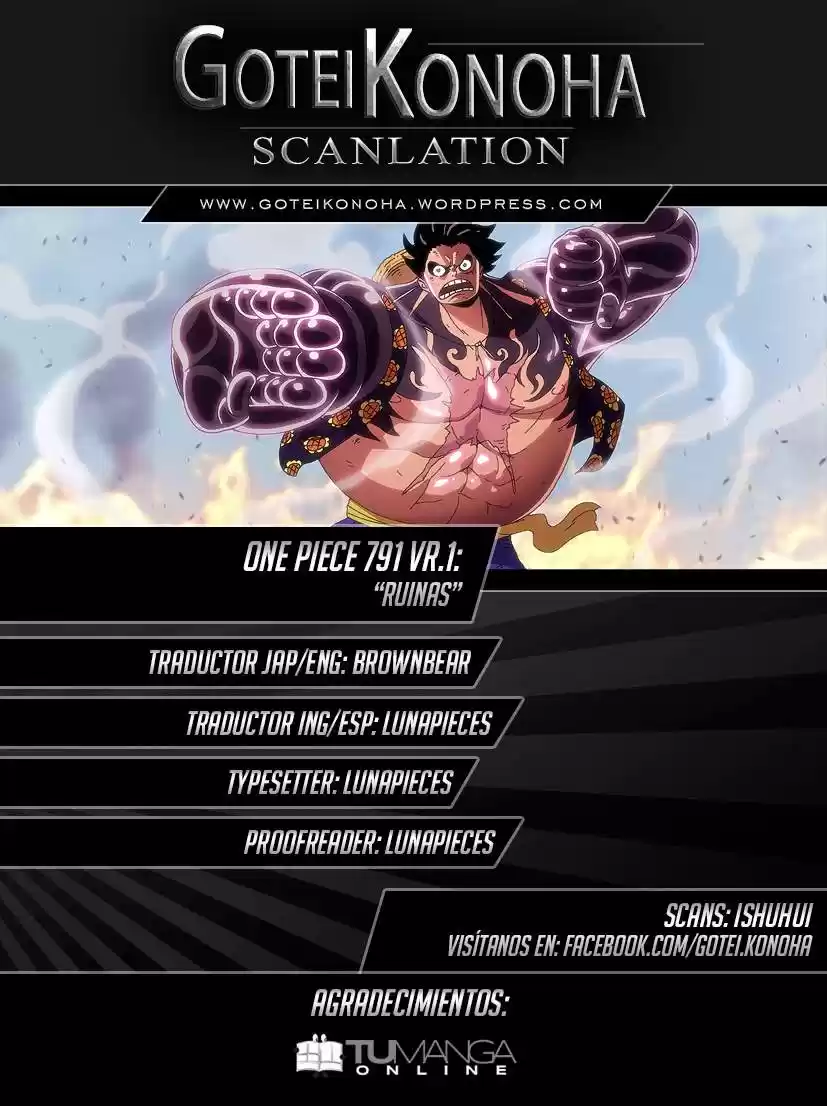 One Piece (1997) - Capítulo 791 - Página 1 - LectorTMOo