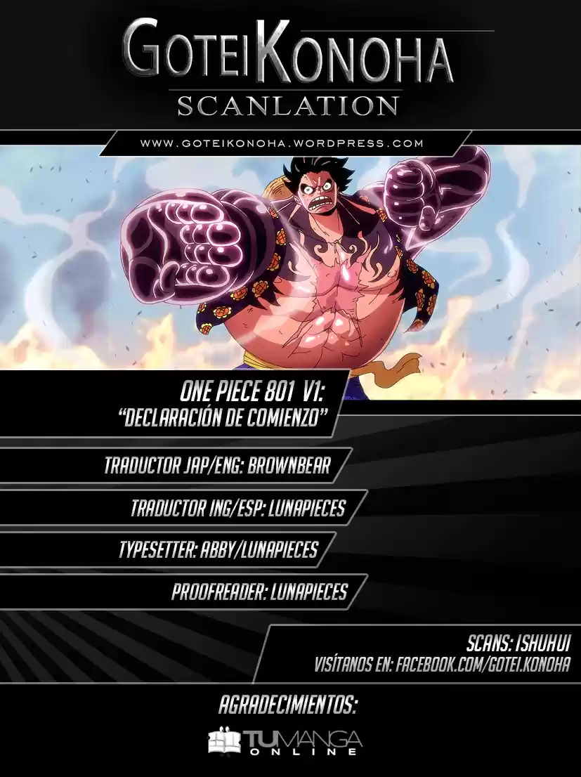 One Piece (1997) - Capítulo 801 - Página 1 - LectorTMOo