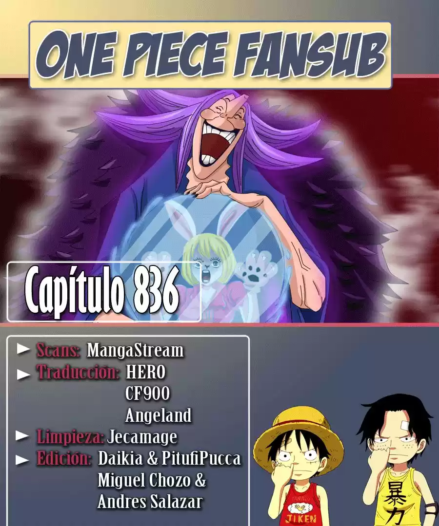 One Piece (1997) - Capítulo 836 - Página 1 - LectorTMOo