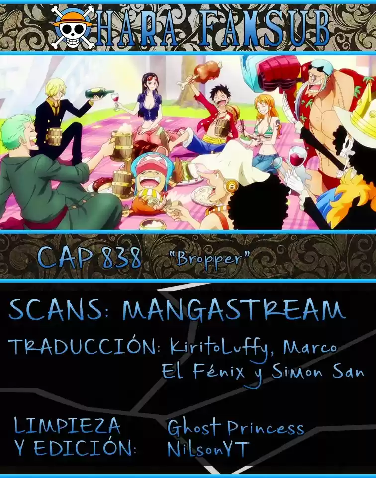 One Piece (1997) - Capítulo 838 - Página 1 - LectorTMOo