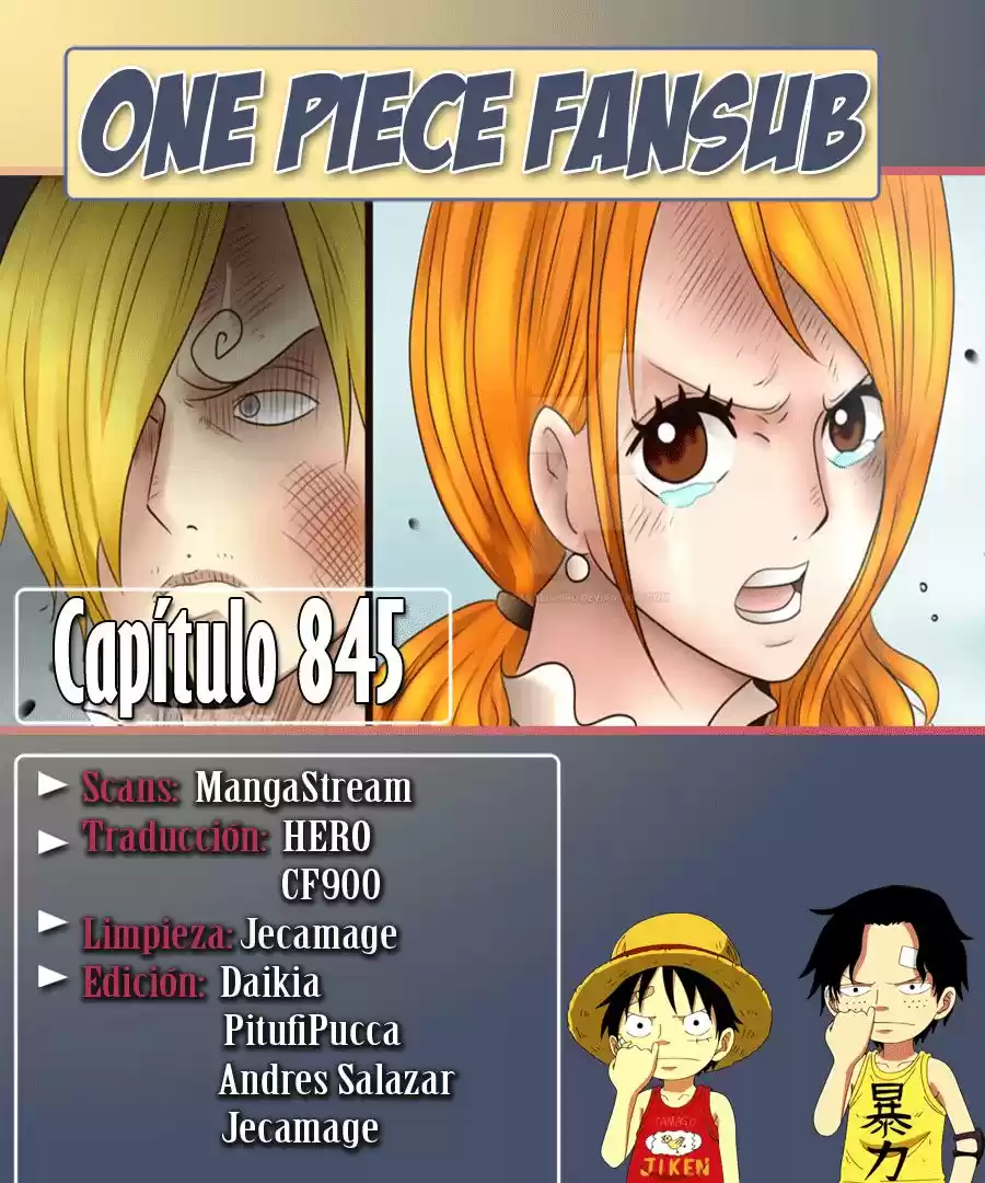 One Piece (1997) - Capítulo 845 - Página 1 - LectorTMOo