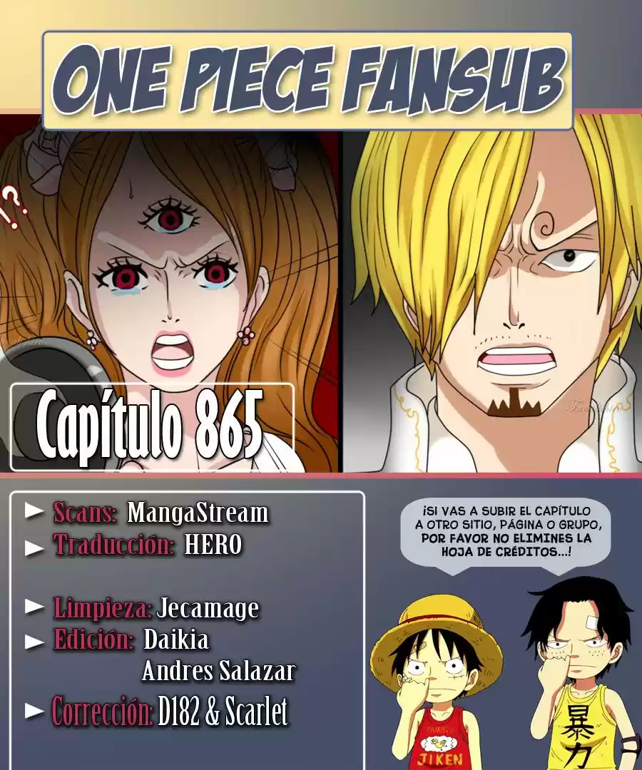 One Piece (1997) - Capítulo 865 - Página 1 - LectorTMOo