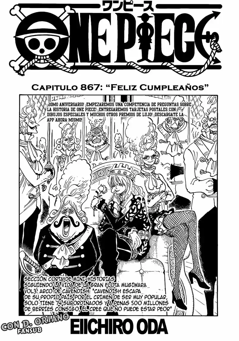 One Piece (1997) - Capítulo 867 - Página 1 - LectorTMOo