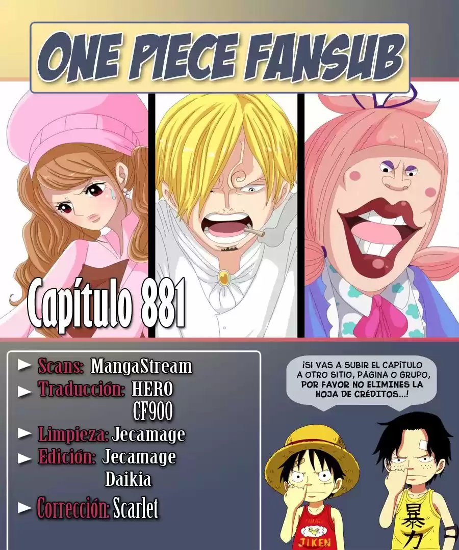 One Piece (1997) - Capítulo 881 - Página 1 - LectorTMOo