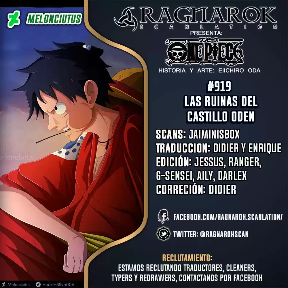 One Piece (1997) - Capítulo 919 - Página 1 - LectorTMOo