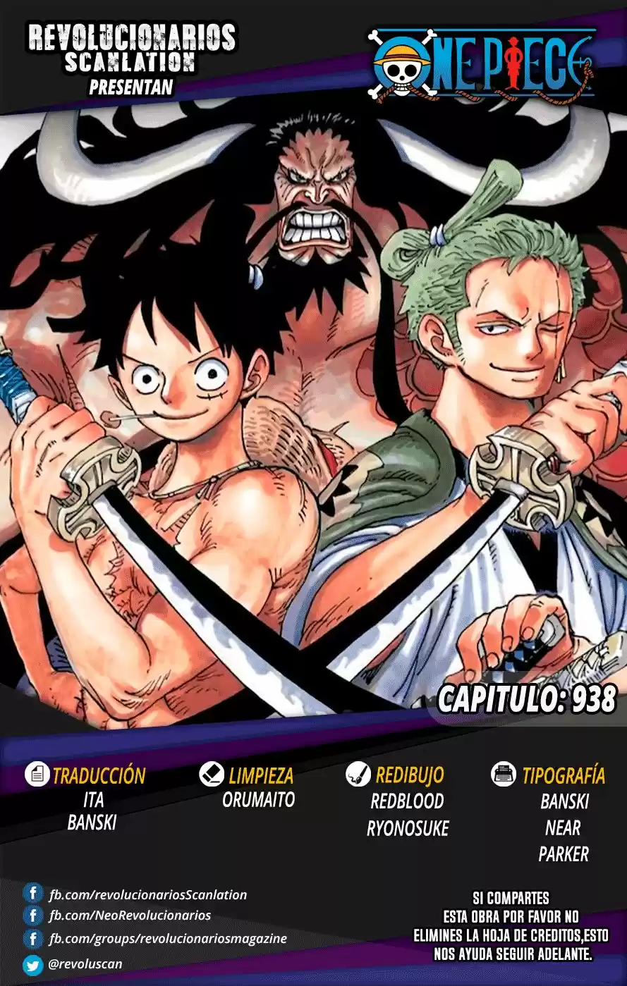 One Piece (1997) - Capítulo 938 - Página 1 - LectorTMOo