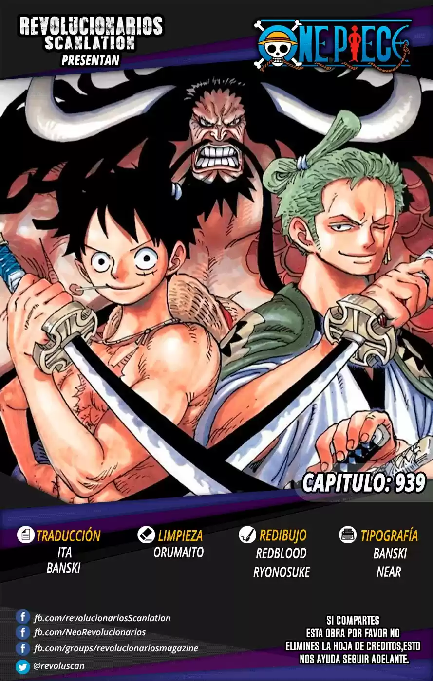 One Piece (1997) - Capítulo 939 - Página 1 - LectorTMOo