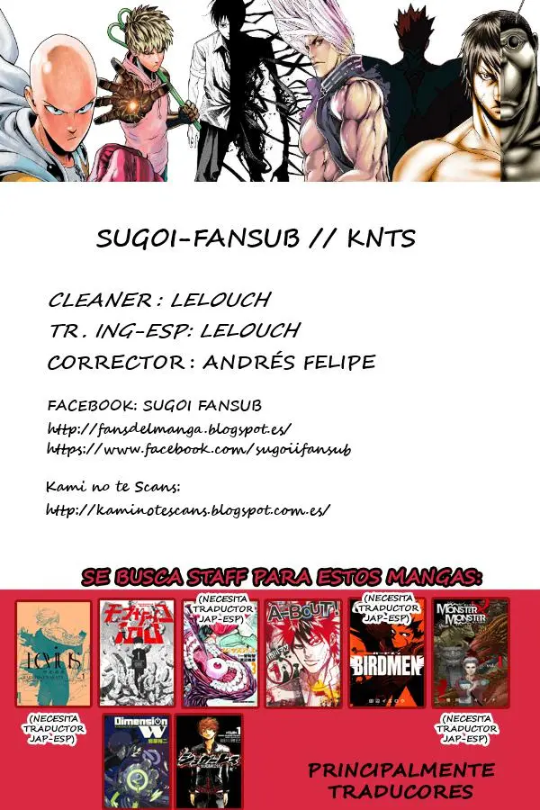 One Punch Man (2012) - Capítulo 62 - Página 1 - LectorTMOo