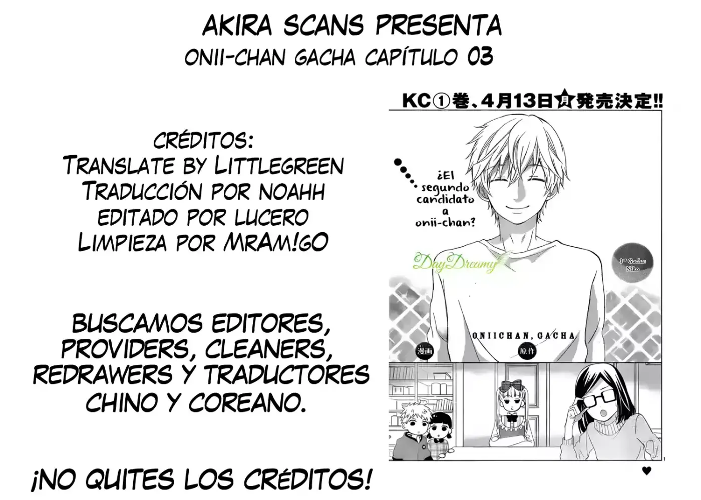 Onii-chan Gacha (2015) - Capítulo 0.1 - Página 1 - LectorTMOo