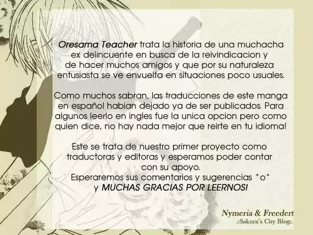 Oresama Teacher (2007) - Capítulo 4.01 - Página 1 - LectorTMOo