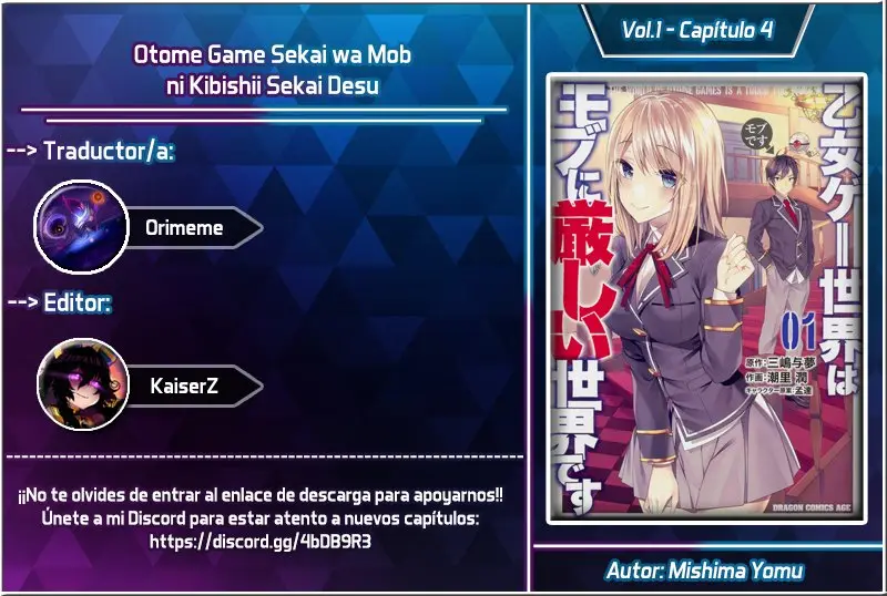 Otome Game Sekai wa Mob ni Kibishii Sekai Desu (2018) - Capítulo 4 - Página 1 - LectorTMOo