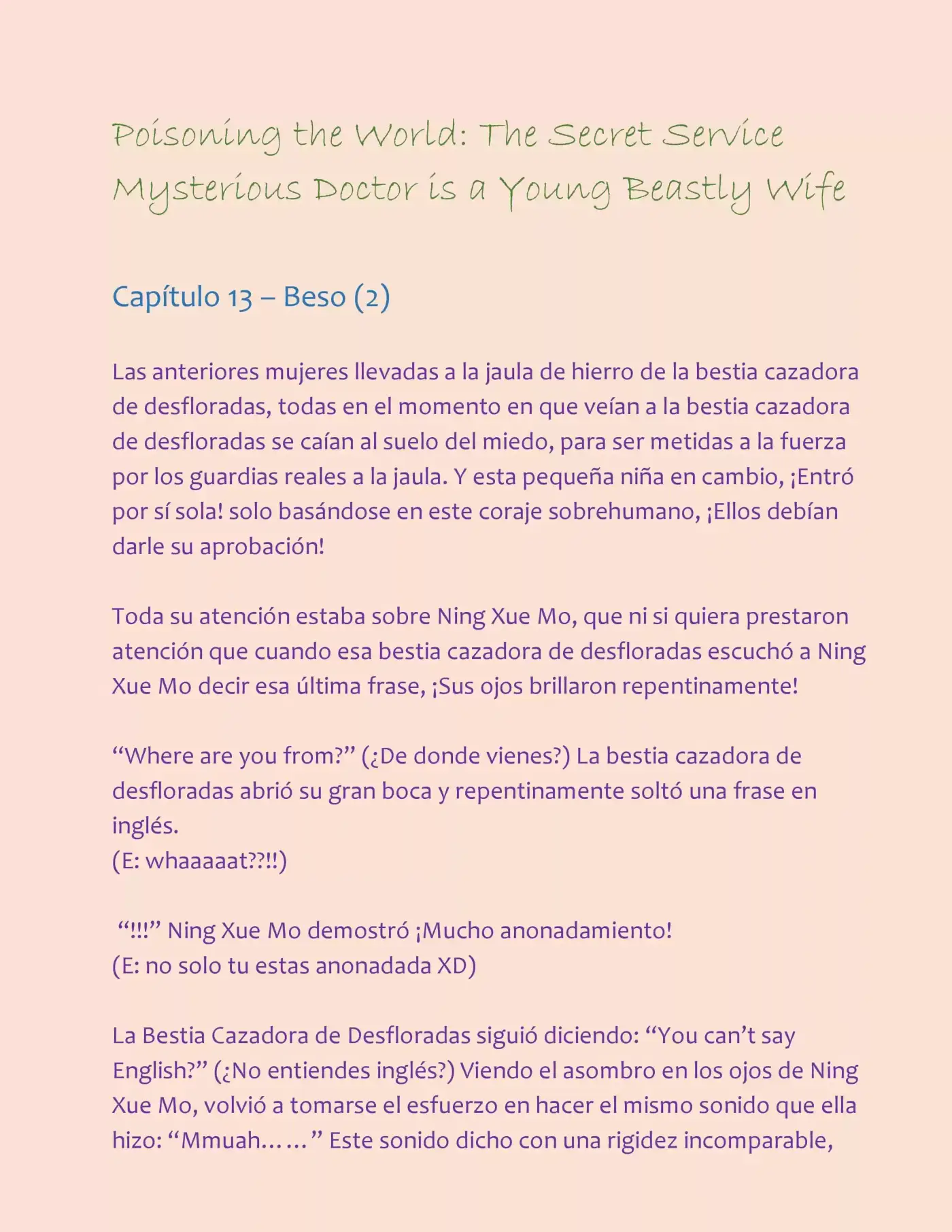 Poisoning the World: The Secret Service Mysterious Doctor is a Young Beastly Wife (2015) - Capítulo 13 - Página 2 - LectorTMOo