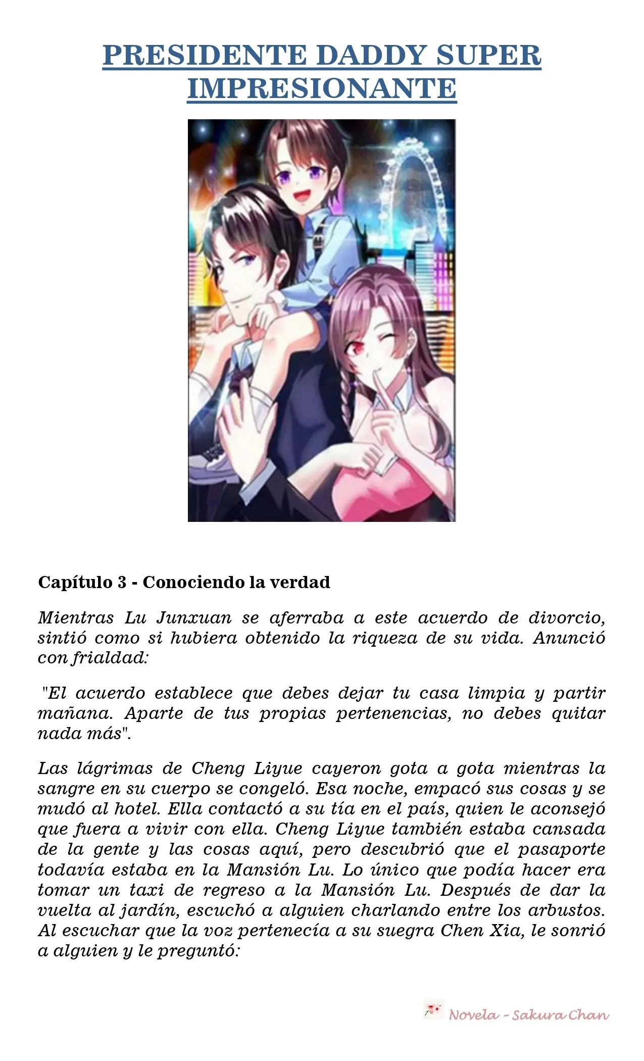 President Daddy's Excessive Love (Novela) - Capítulo 3 - Página 1 - LectorTMOo