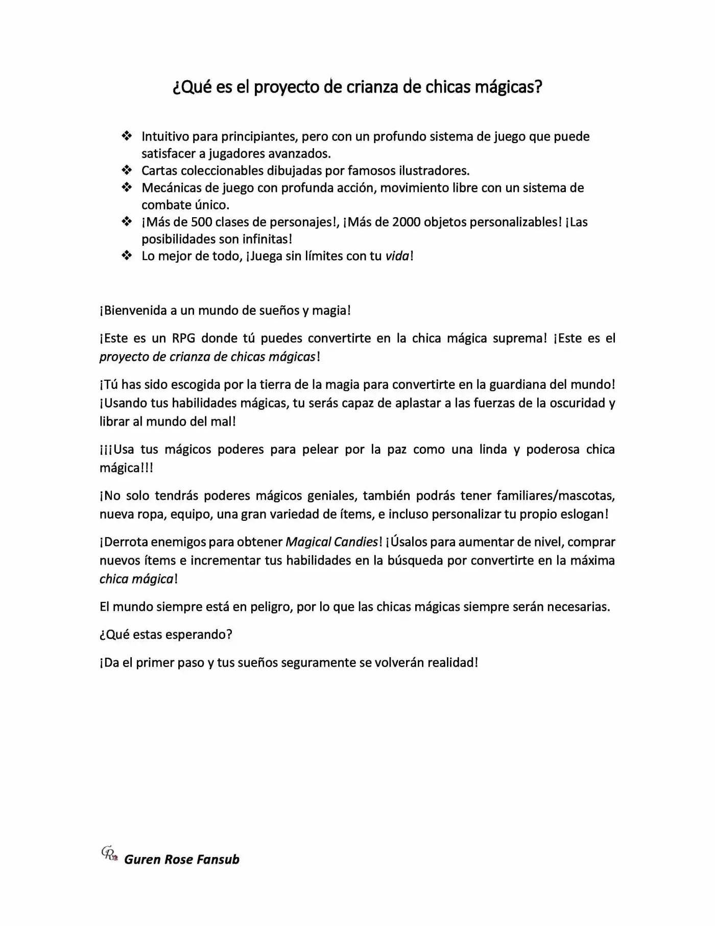 Proyecto de Crianza de Chicas Mágicas - Light Novel (2012) - Capítulo 0.1 - Página 1 - LectorTMOo