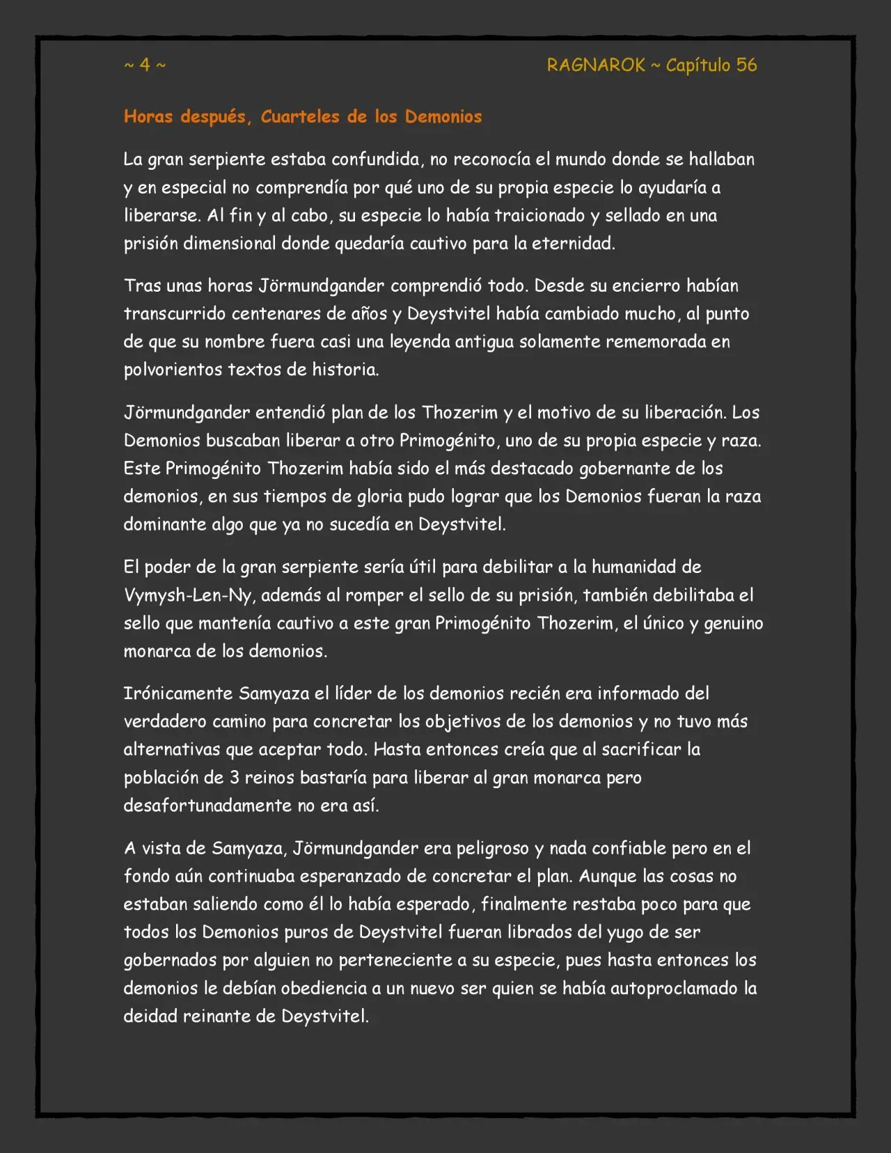 Ragnarok (Novela) (2017) - Capítulo 56 - Página 4 - LectorTMOo