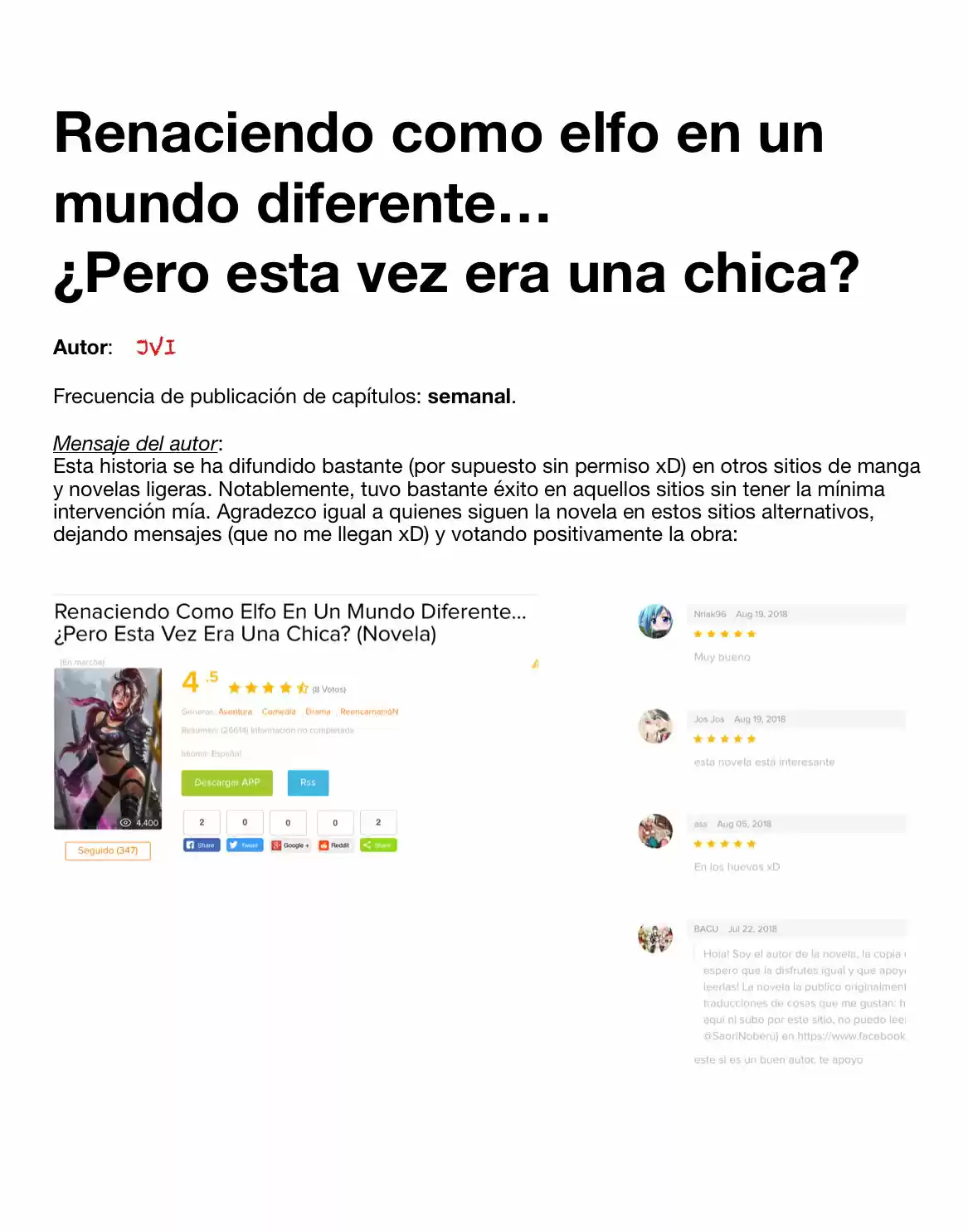 Renaciendo como elfo en un mundo diferente… ¿Pero esta vez era una chica? (2017) - Capítulo 12 - Página 15 - LectorTMOo