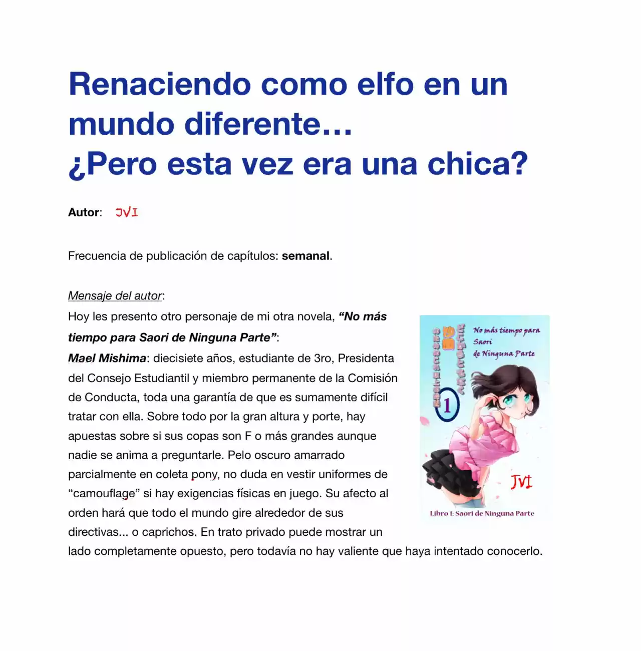 Renaciendo como elfo en un mundo diferente… ¿Pero esta vez era una chica? (2017) - Capítulo 21 - Página 12 - LectorTMOo
