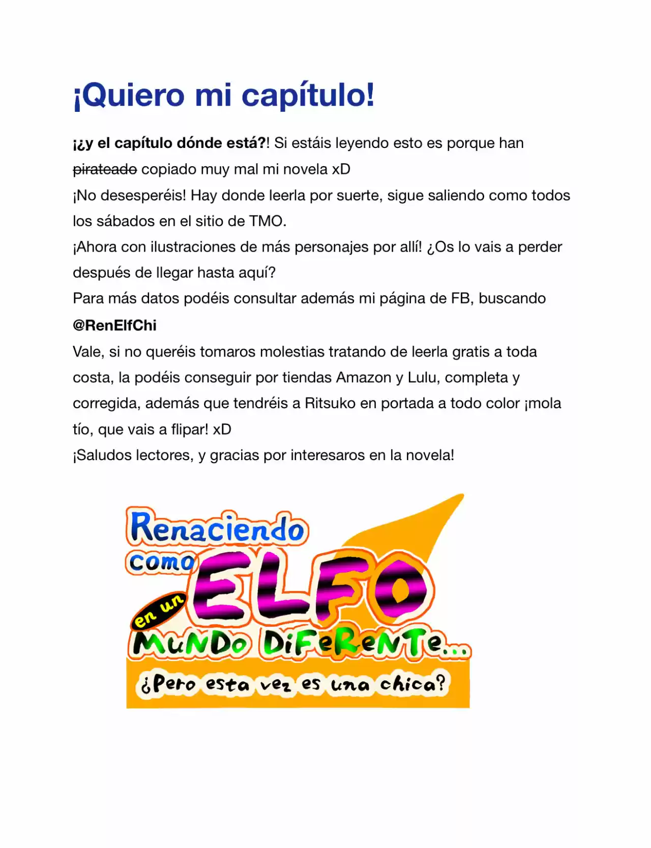 Renaciendo como elfo en un mundo diferente… ¿Pero esta vez era una chica? (2017) - Capítulo 25 - Página 4 - LectorTMOo