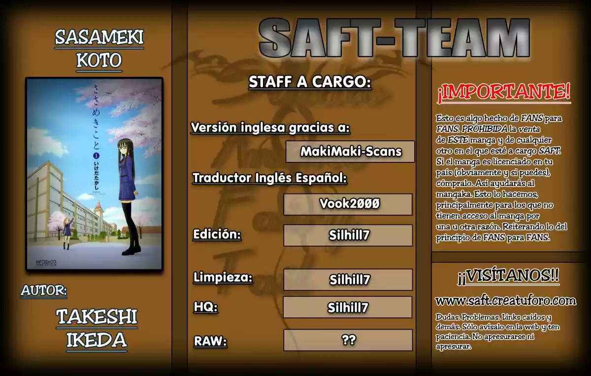 Sasameki Koto (2007) - Capítulo 51 - Página 1 - LectorTMOo
