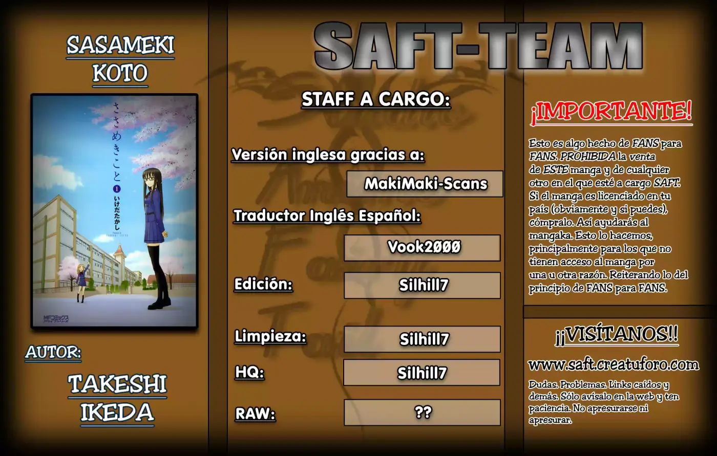 Sasameki Koto (2007) - Capítulo 52 - Página 1 - LectorTMOo