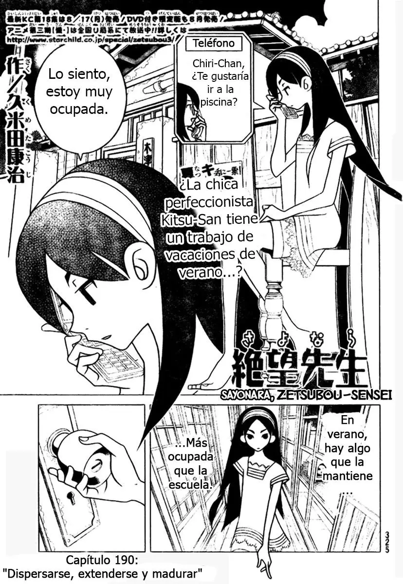 Sayonara Zetsubou Sensei (2005) - Capítulo 190 - Página 1 - LectorTMOo