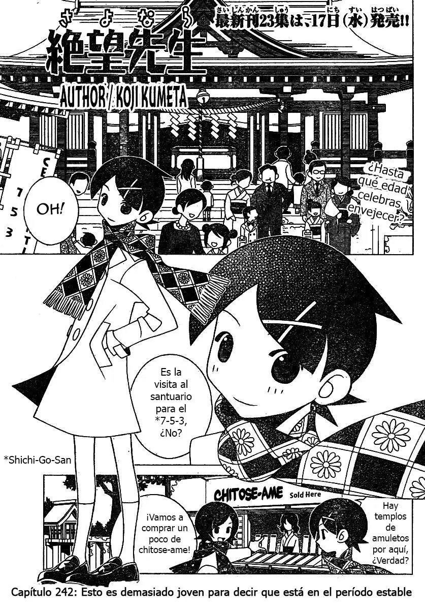 Sayonara Zetsubou Sensei (2005) - Capítulo 242 - Página 1 - LectorTMOo
