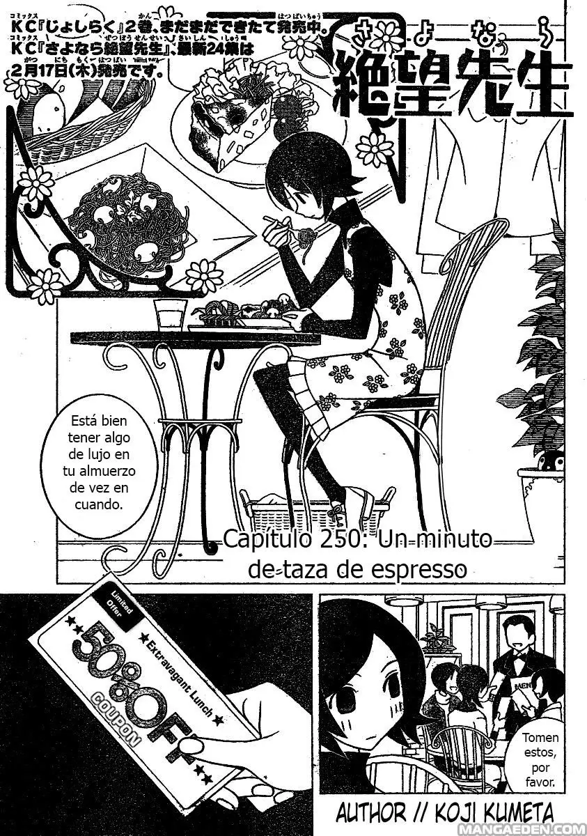Sayonara Zetsubou Sensei (2005) - Capítulo 250 - Página 1 - LectorTMOo