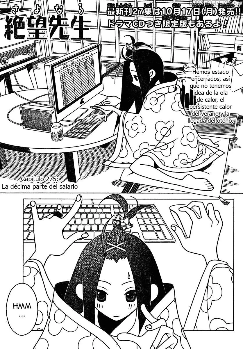 Sayonara Zetsubou Sensei (2005) - Capítulo 275 - Página 1 - LectorTMOo