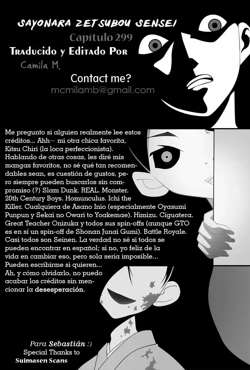 Sayonara Zetsubou Sensei (2005) - Capítulo 299 - Página 1 - LectorTMOo