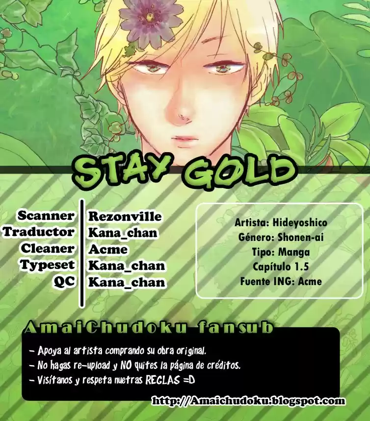 Stay Gold - Capítulo 1.5 - Página 1 - LectorTMOo