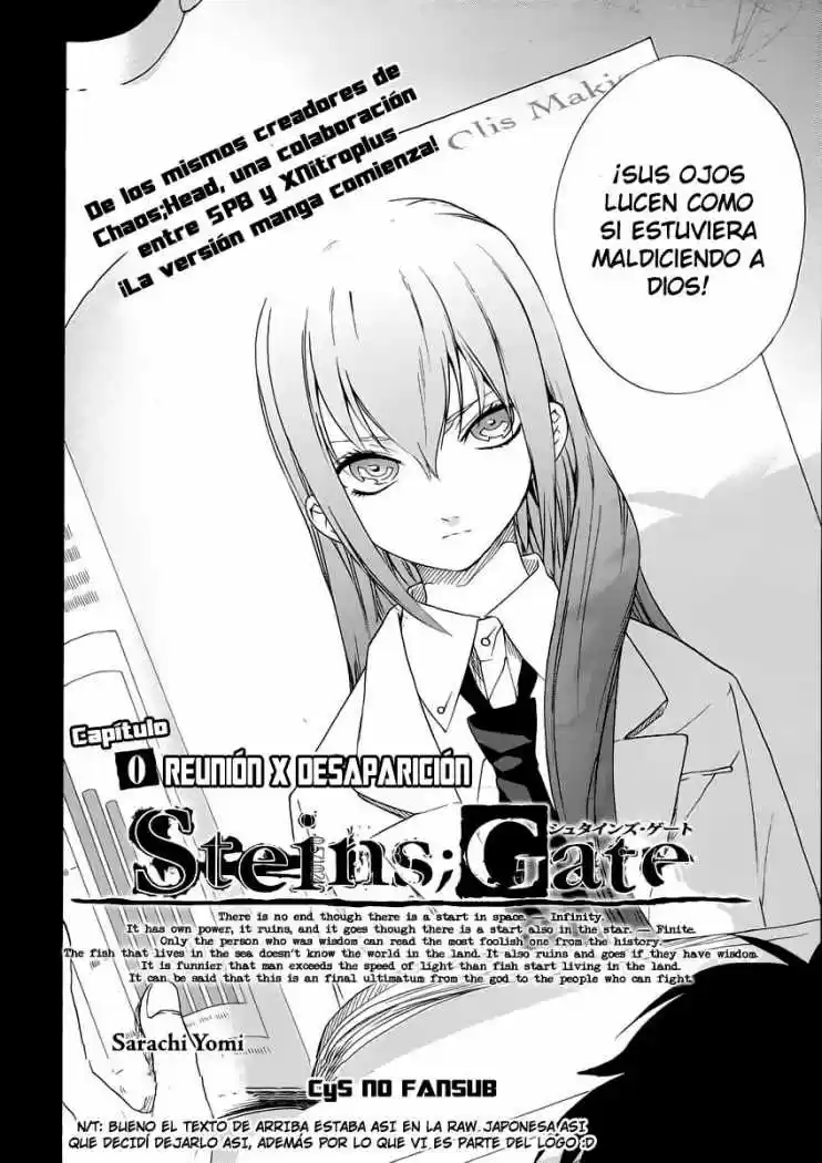 Steins;Gate - Capítulo 0.1 - Página 3 - LectorTMOo