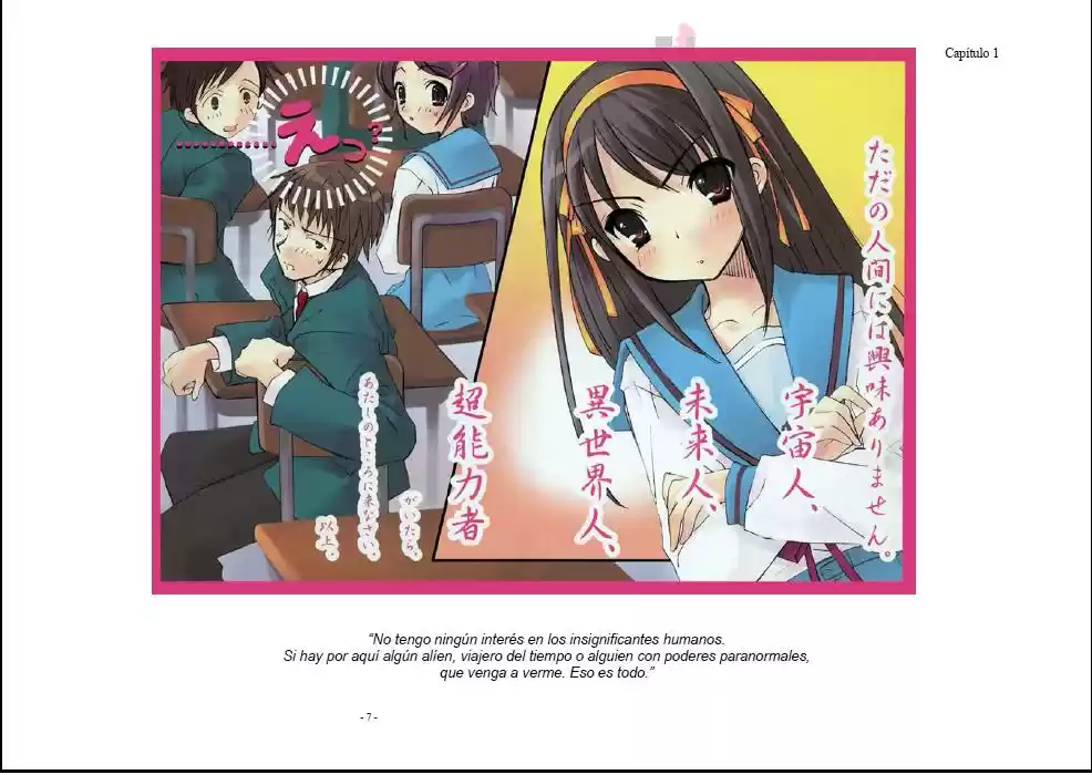 Suzumiya Haruhi no Yuuutsu (Novela) (2003) - Capítulo 1 - Página 7 - LectorTMOo