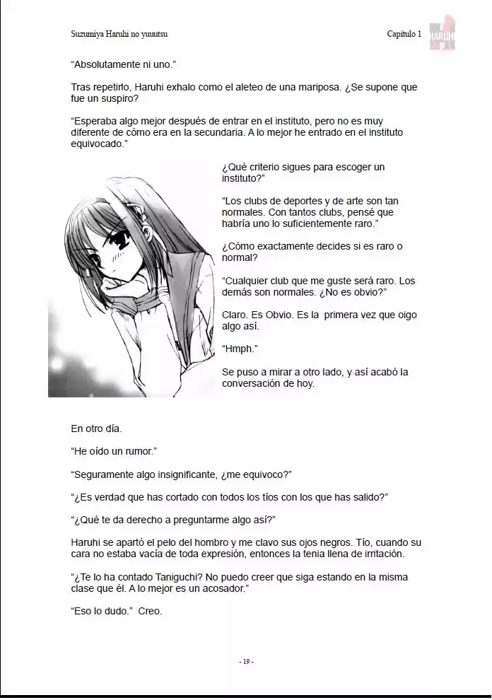 Suzumiya Haruhi no Yuuutsu (Novela) (2003) - Capítulo 1 - Página 19 - LectorTMOo