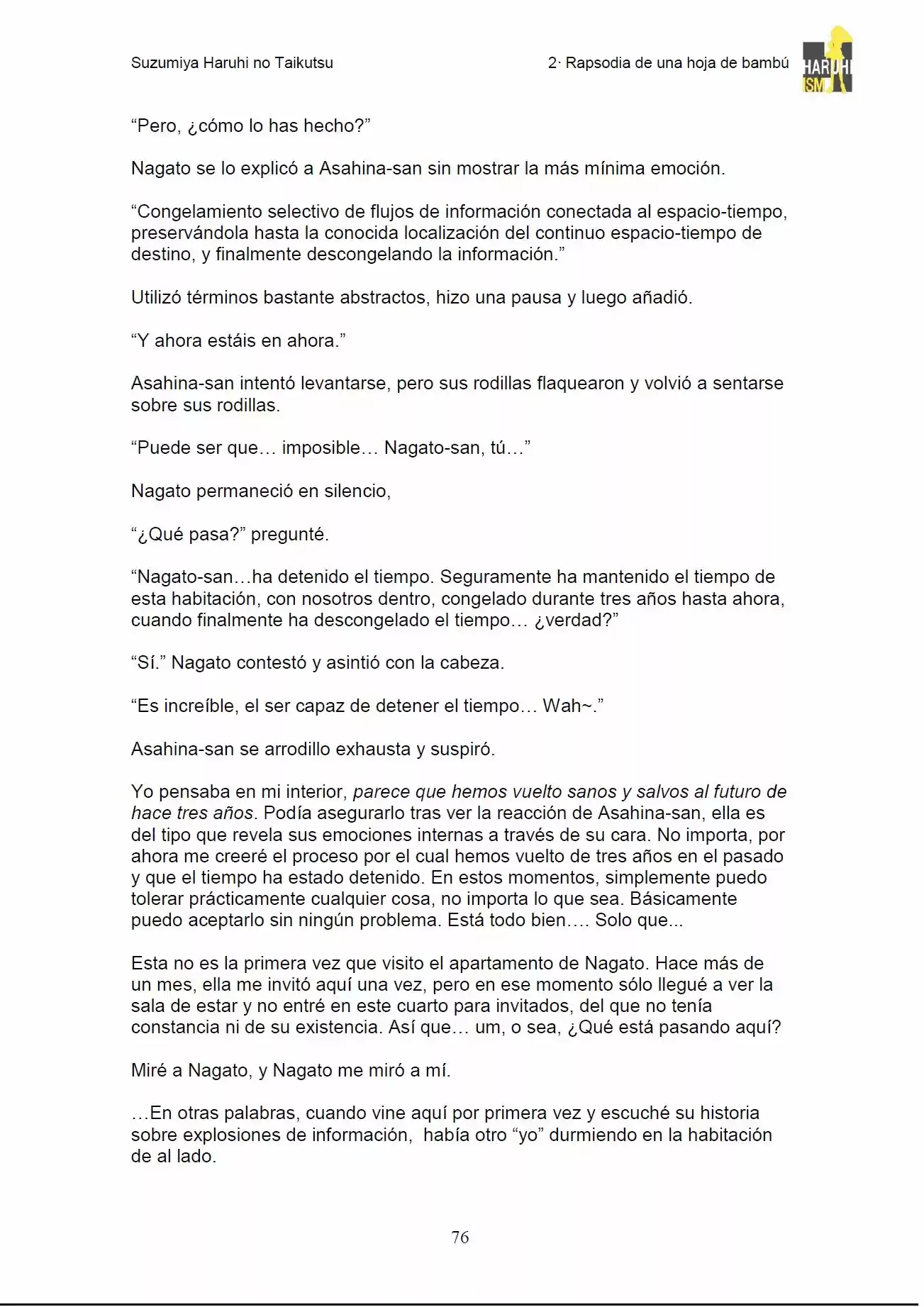 Suzumiya Haruhi no Yuuutsu (Novela) (2003) - Capítulo 17 - Página 32 - LectorTMOo