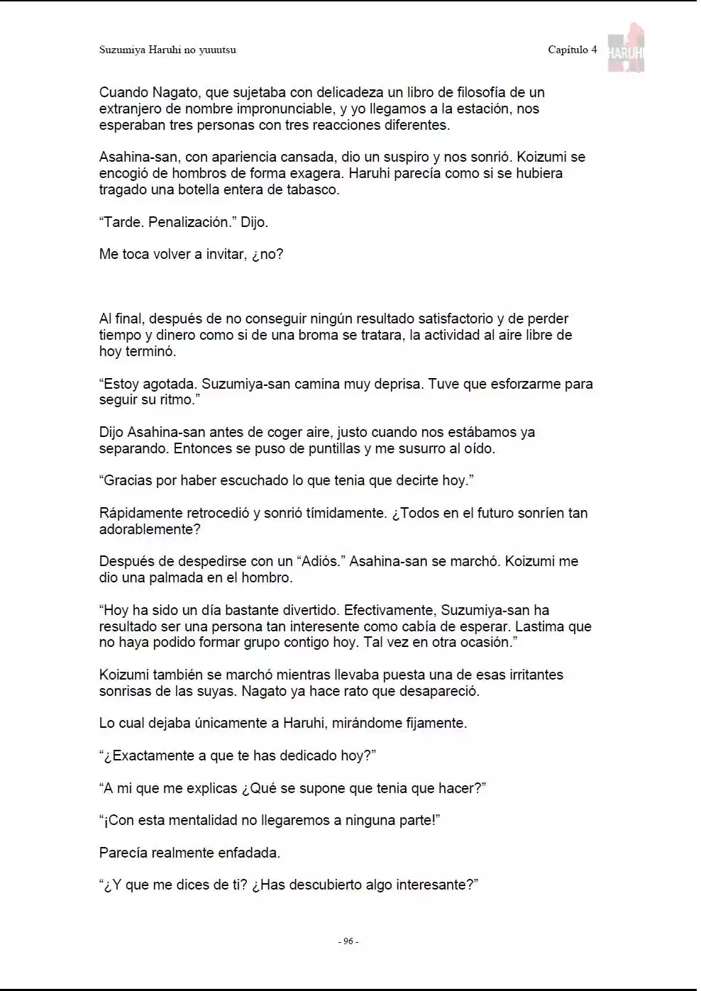 Suzumiya Haruhi no Yuuutsu (Novela) (2003) - Capítulo 4 - Página 12 - LectorTMOo