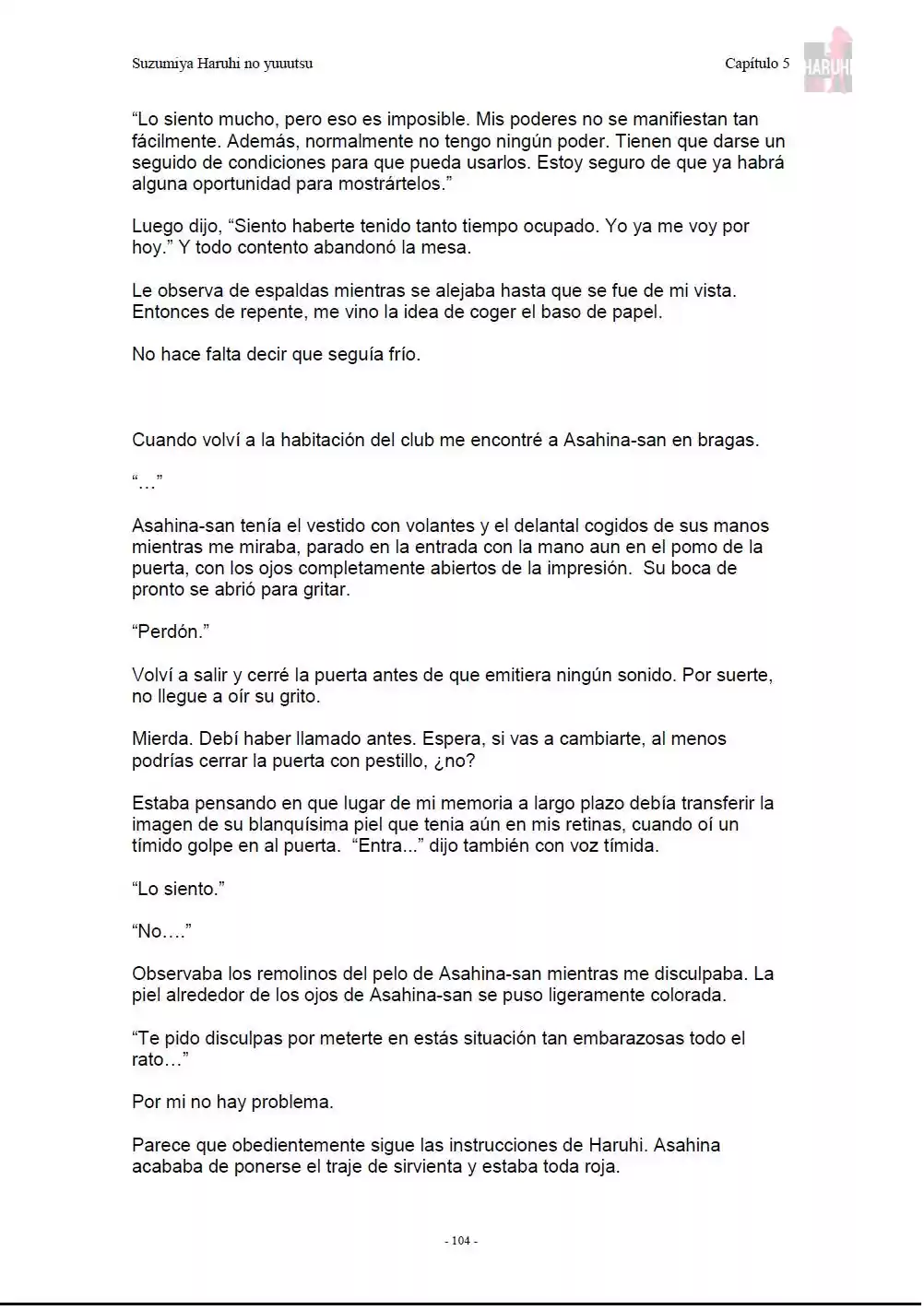 Suzumiya Haruhi no Yuuutsu (Novela) (2003) - Capítulo 5 - Página 5 - LectorTMOo