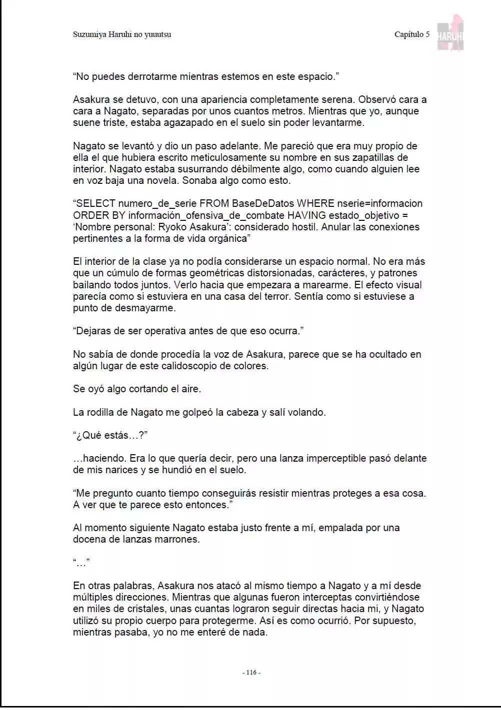 Suzumiya Haruhi no Yuuutsu (Novela) (2003) - Capítulo 5 - Página 15 - LectorTMOo