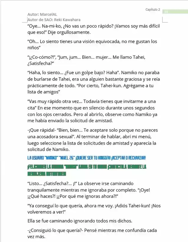 SWORD ART ONLINE: AMAZING CHEATER (2018) - Capítulo 2 - Página 14 - LectorTMOo