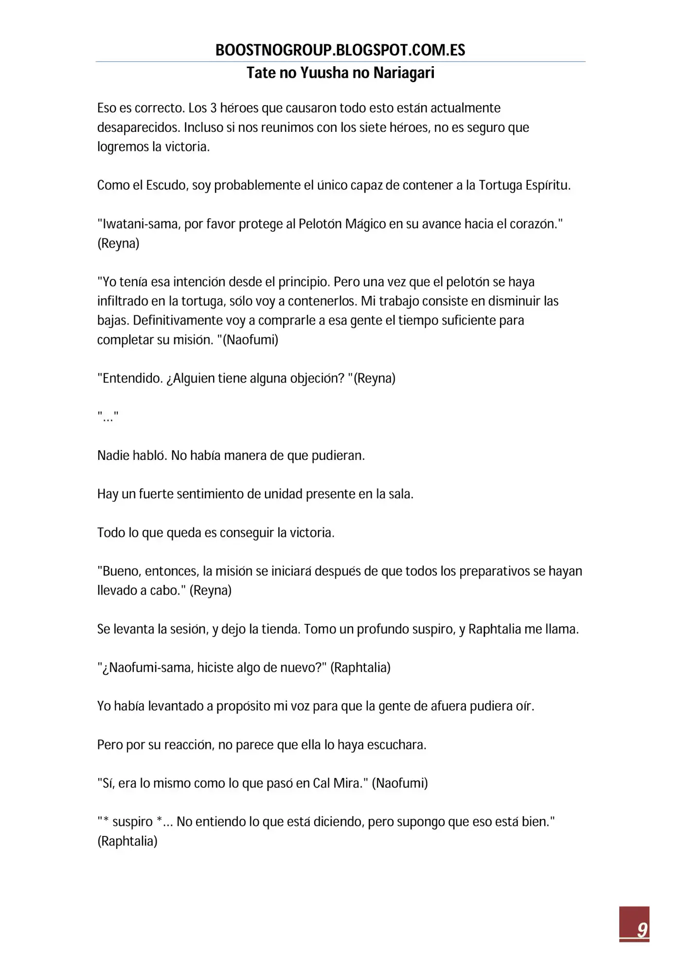 Tate no Yuusha no Nariagari (Novela) (2013) - Capítulo 119 - Página 9 - LectorTMOo