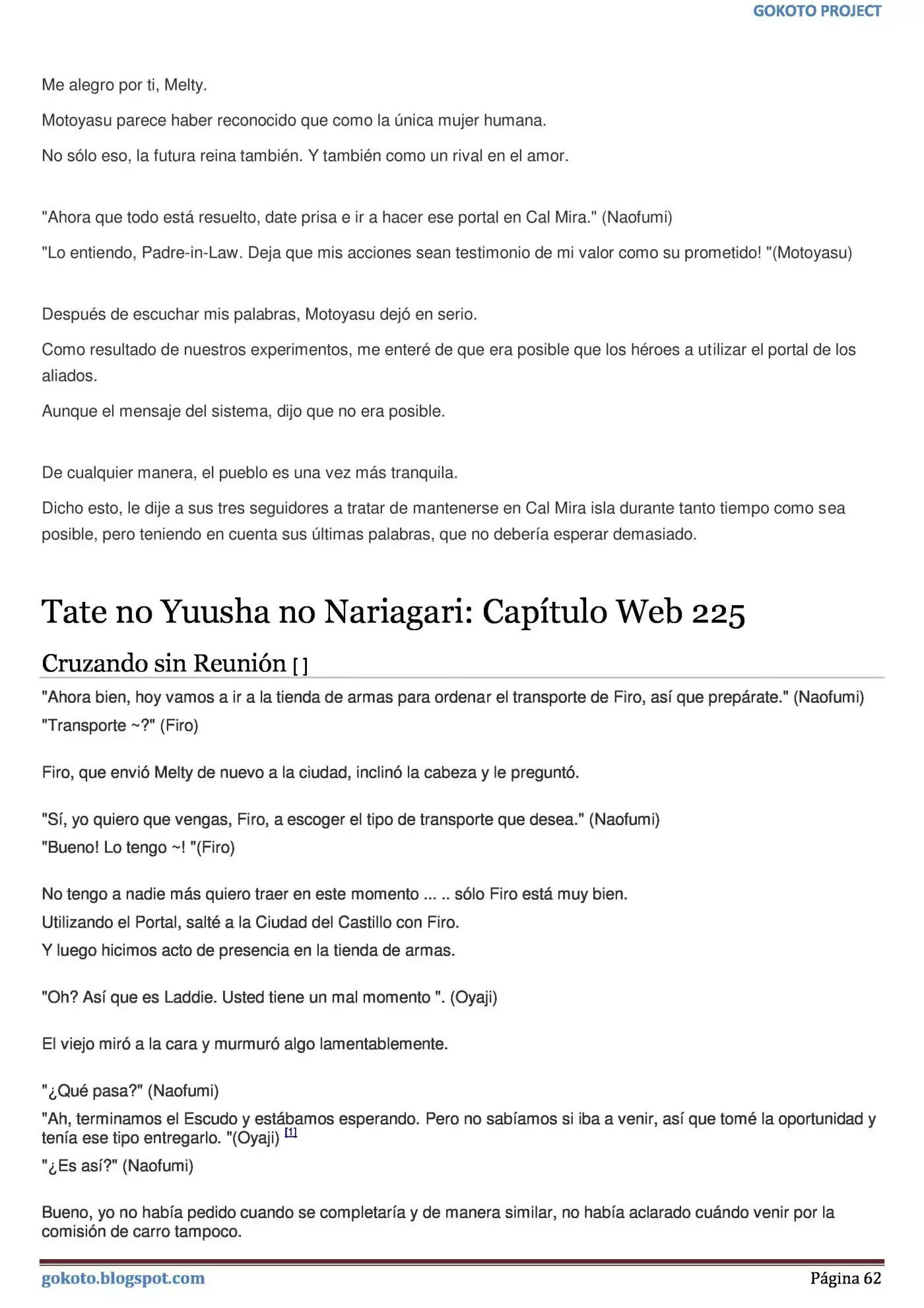 Tate no Yuusha no Nariagari (Novela) (2013) - Capítulo 214 - Página 62 - LectorTMOo