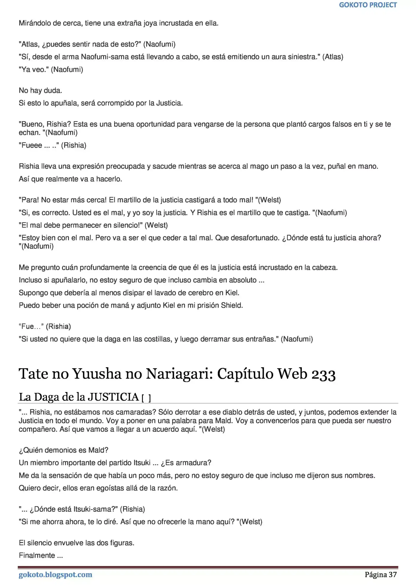 Tate no Yuusha no Nariagari (Novela) (2013) - Capítulo 226 - Página 37 - LectorTMOo