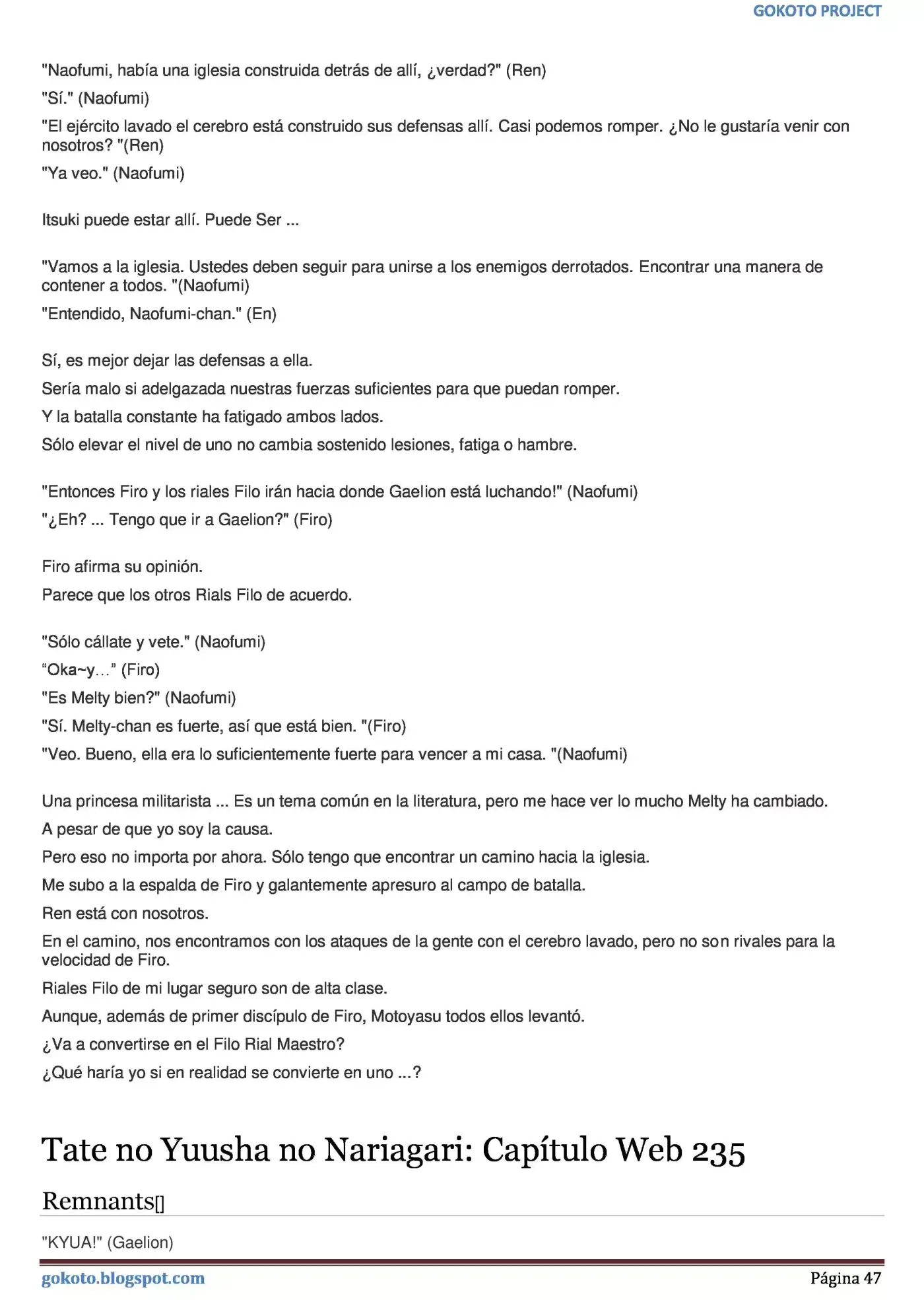 Tate no Yuusha no Nariagari (Novela) (2013) - Capítulo 226 - Página 47 - LectorTMOo