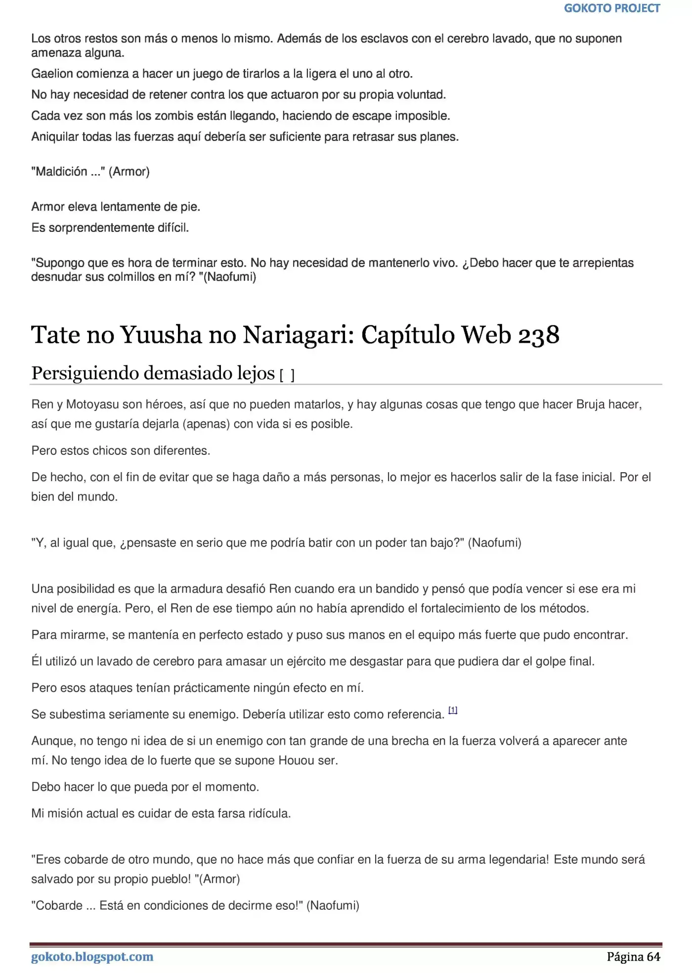 Tate no Yuusha no Nariagari (Novela) (2013) - Capítulo 226 - Página 64 - LectorTMOo