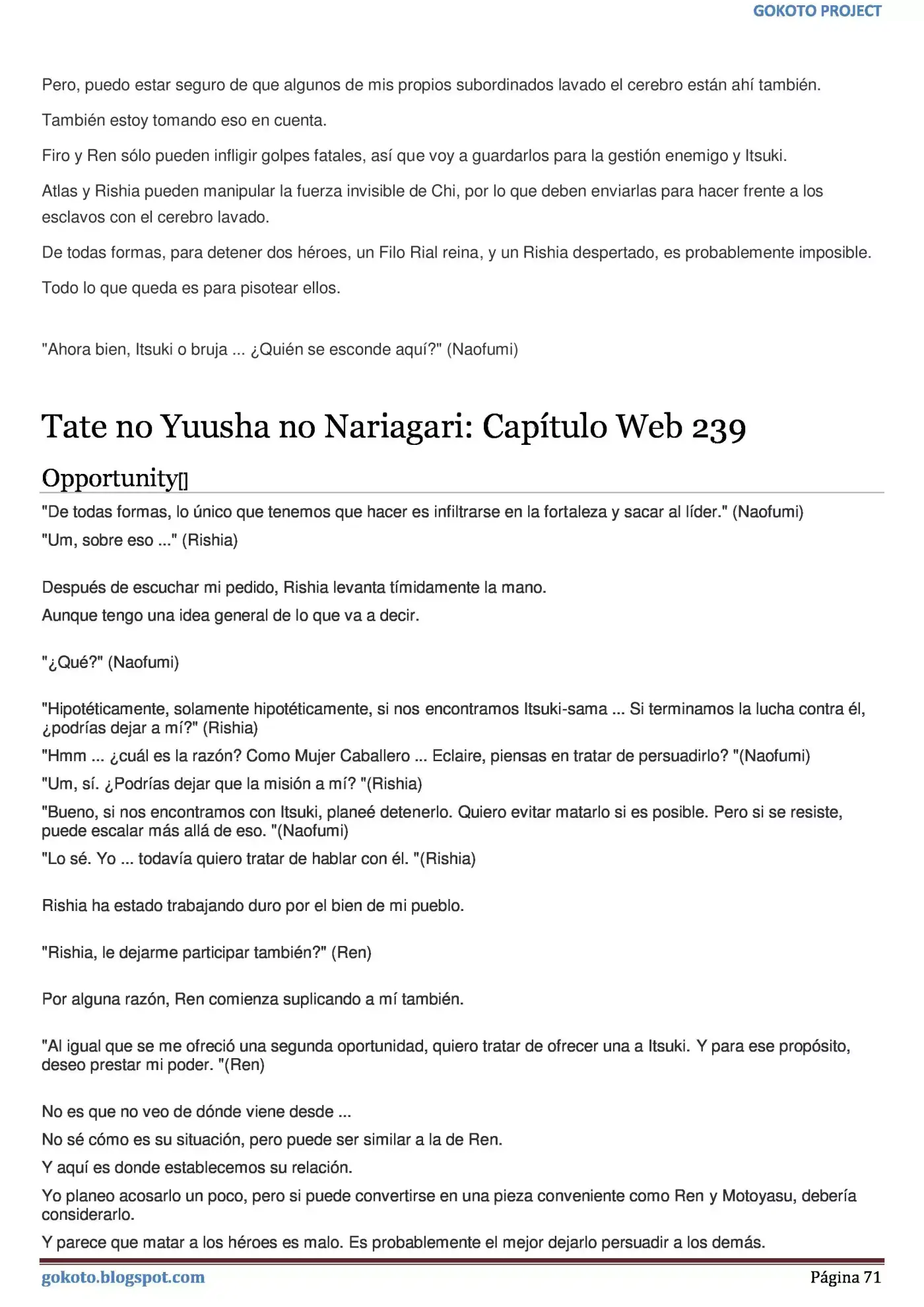 Tate no Yuusha no Nariagari (Novela) (2013) - Capítulo 226 - Página 71 - LectorTMOo