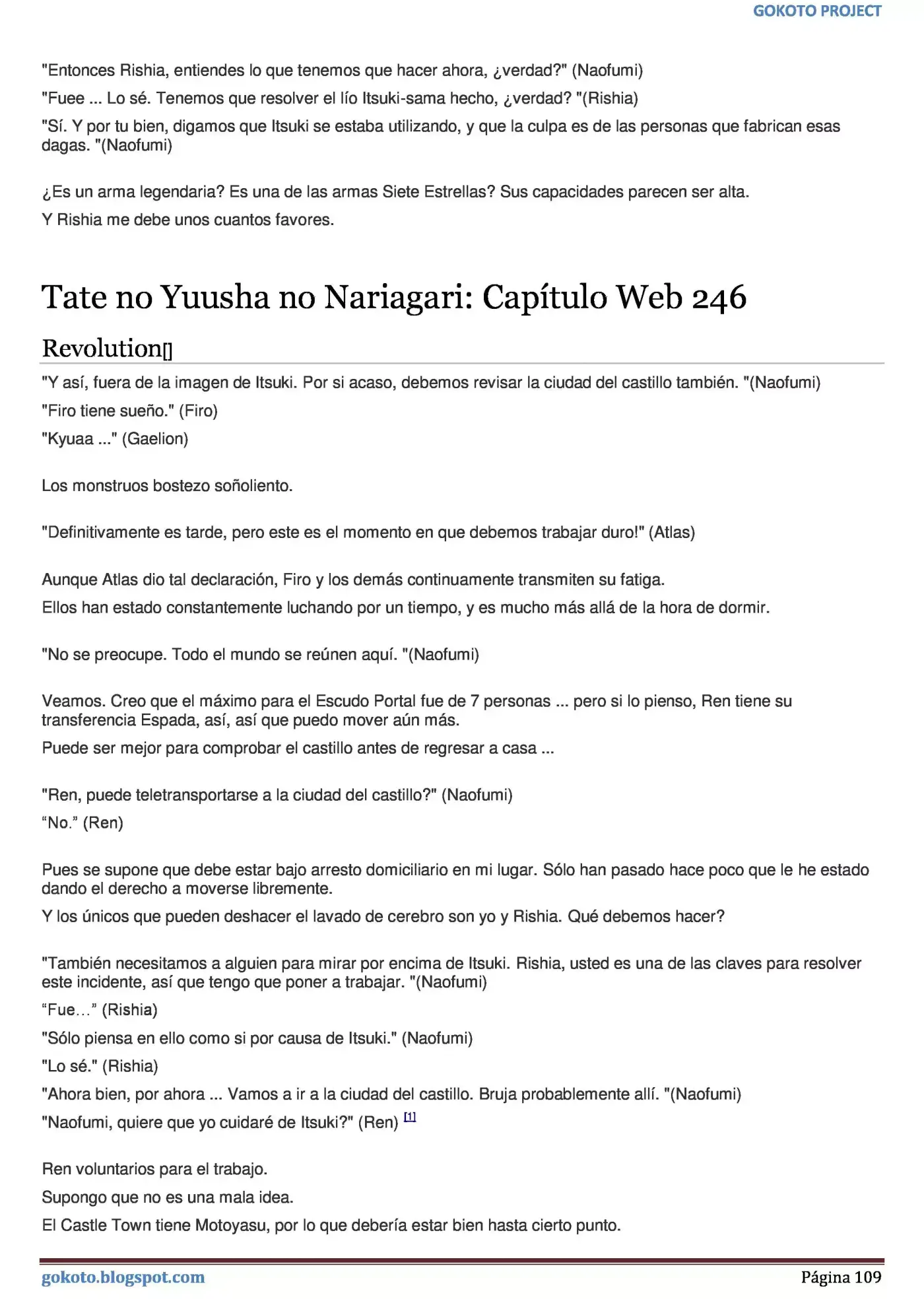 Tate no Yuusha no Nariagari (Novela) (2013) - Capítulo 226 - Página 109 - LectorTMOo