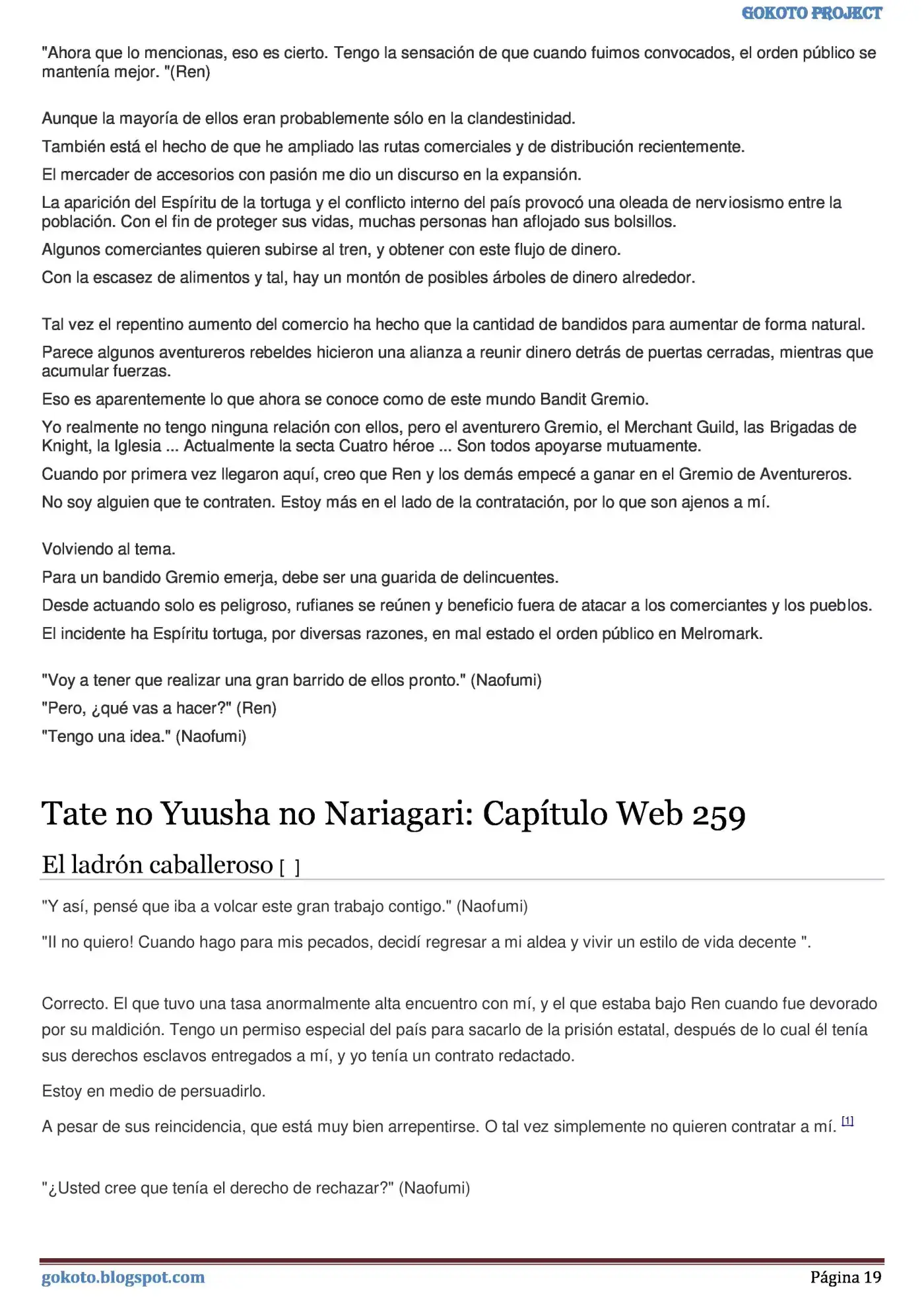 Tate no Yuusha no Nariagari (Novela) (2013) - Capítulo 255 - Página 19 - LectorTMOo