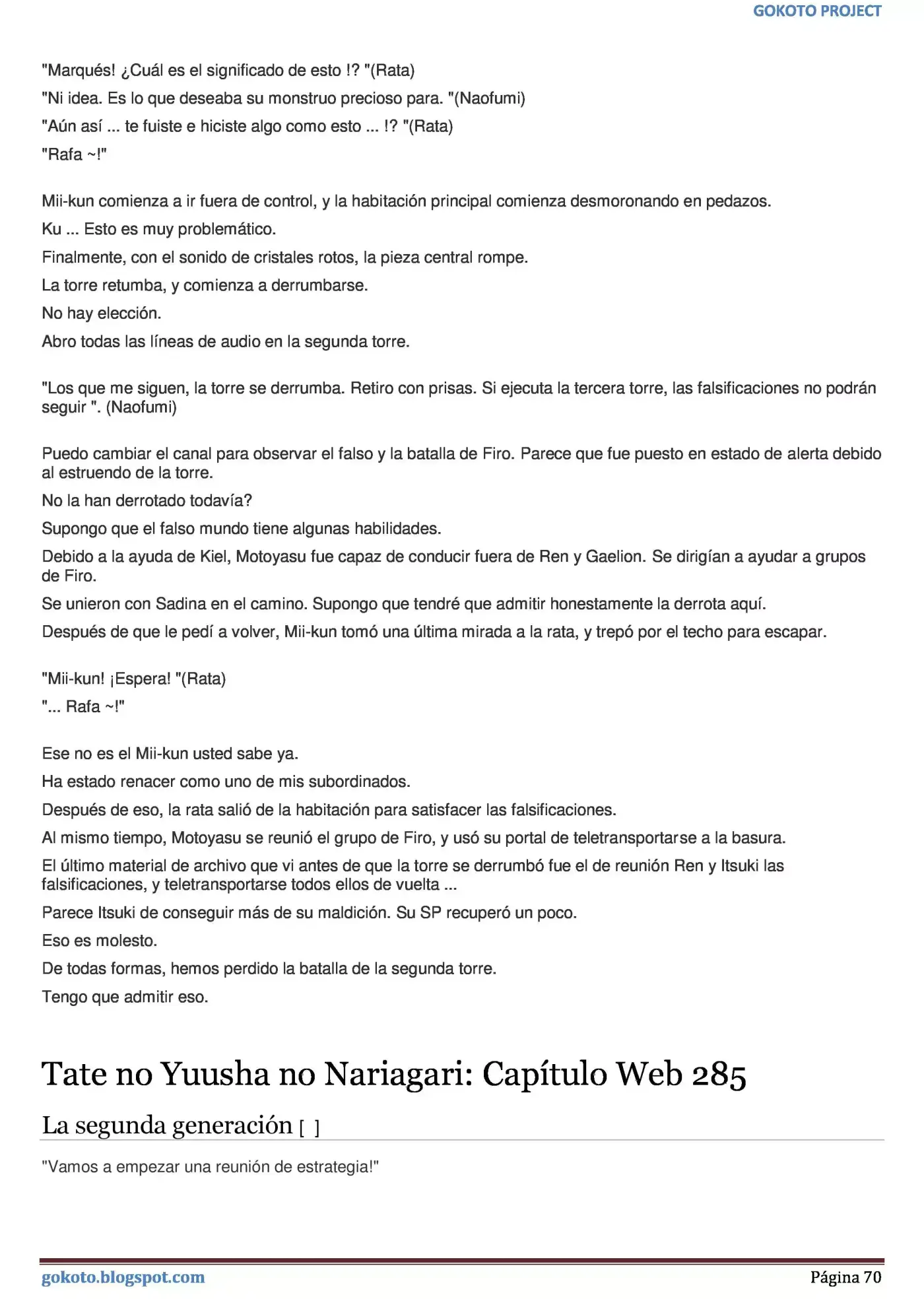 Tate no Yuusha no Nariagari (Novela) (2013) - Capítulo 275 - Página 70 - LectorTMOo