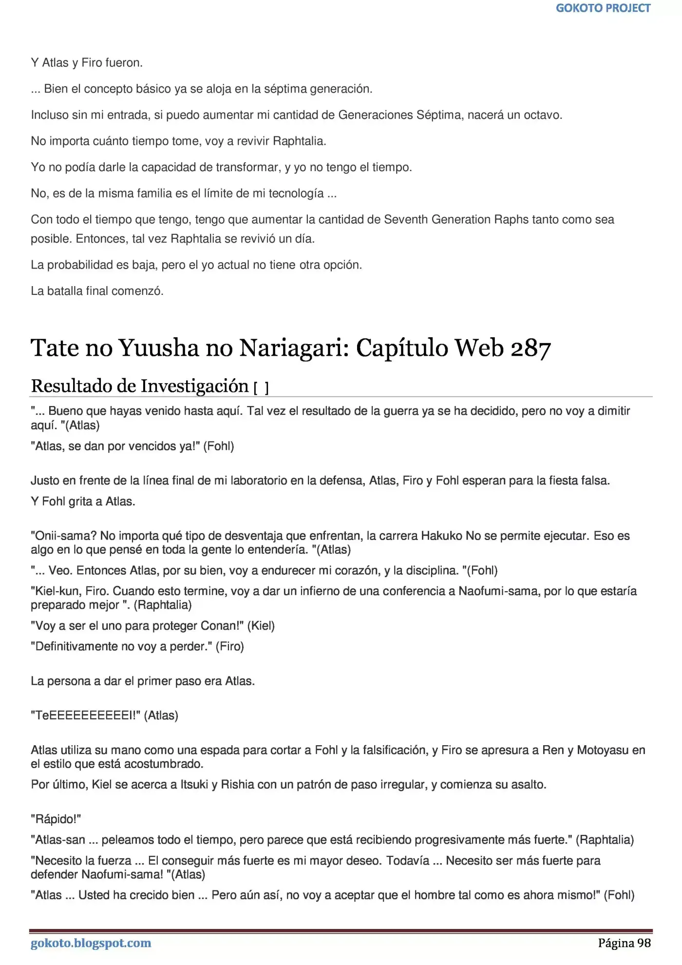 Tate no Yuusha no Nariagari (Novela) (2013) - Capítulo 275 - Página 98 - LectorTMOo