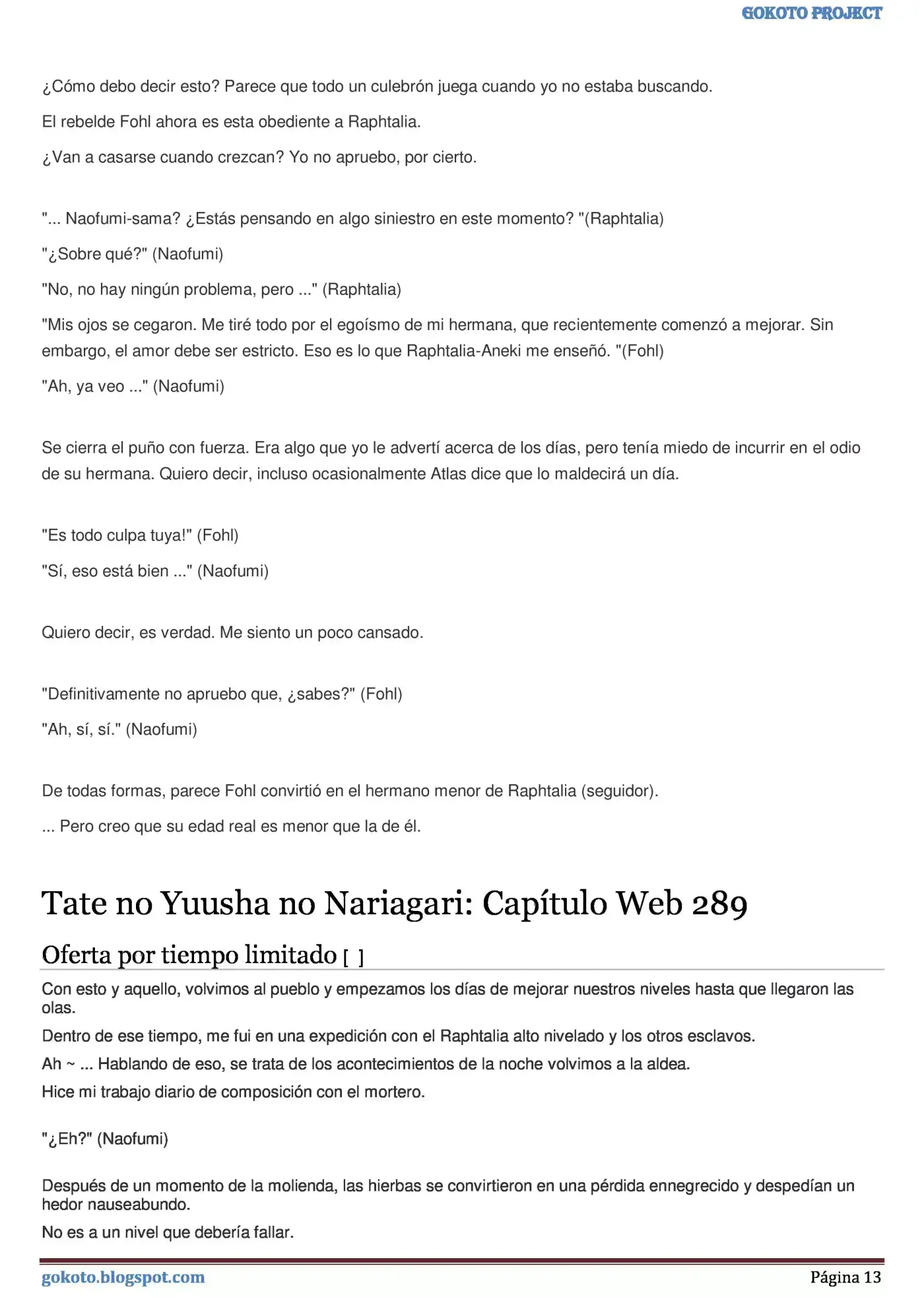 Tate no Yuusha no Nariagari (Novela) (2013) - Capítulo 288 - Página 13 - LectorTMOo