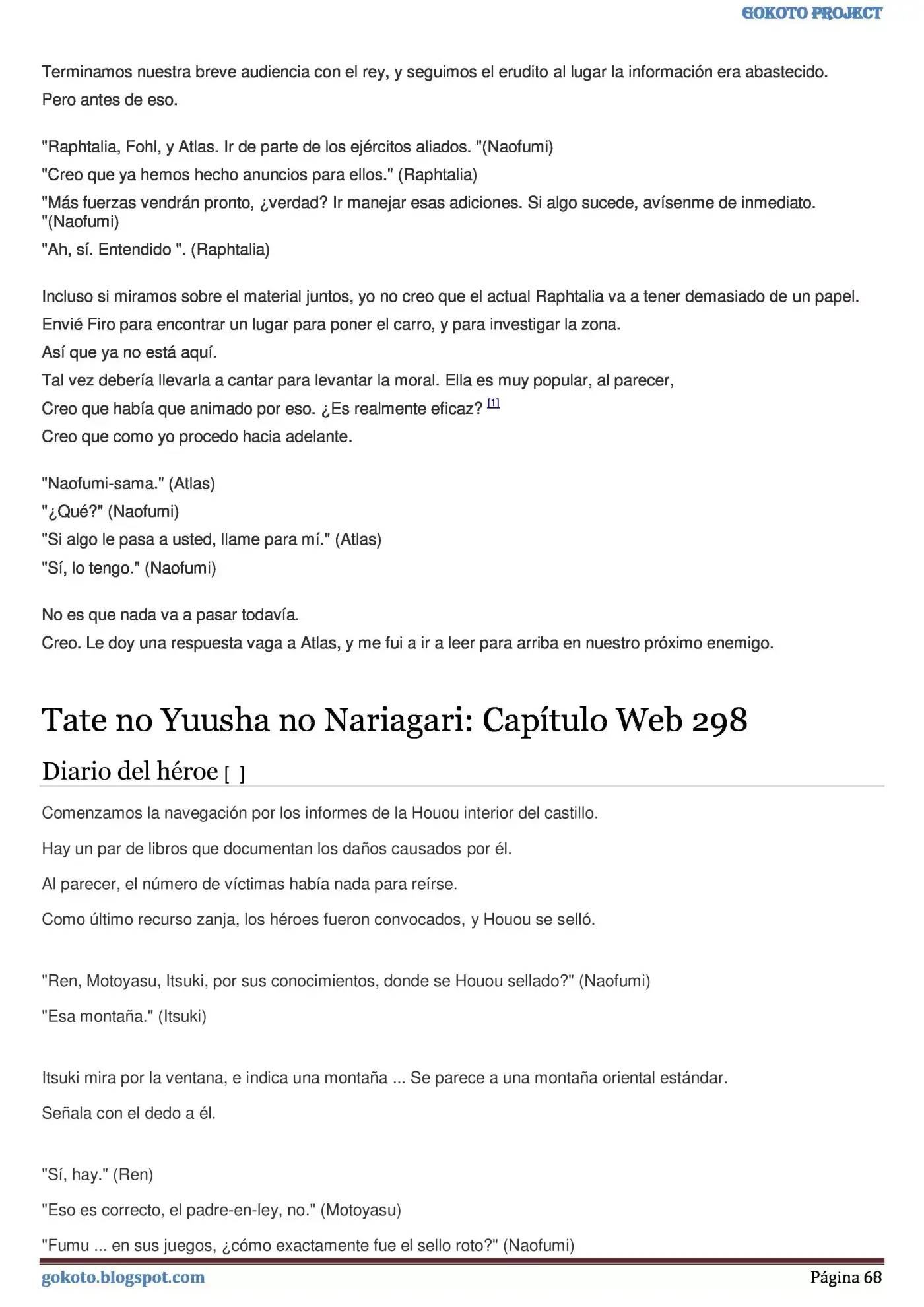 Tate no Yuusha no Nariagari (Novela) (2013) - Capítulo 288 - Página 68 - LectorTMOo